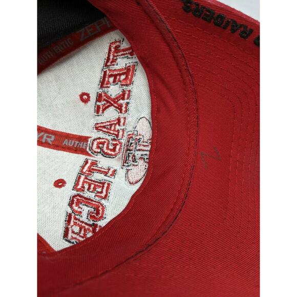 Texas Tech Red Raiders Basketball NCAA Hat Embroidered Zephyr Strapback Black - Picture 11 of 12